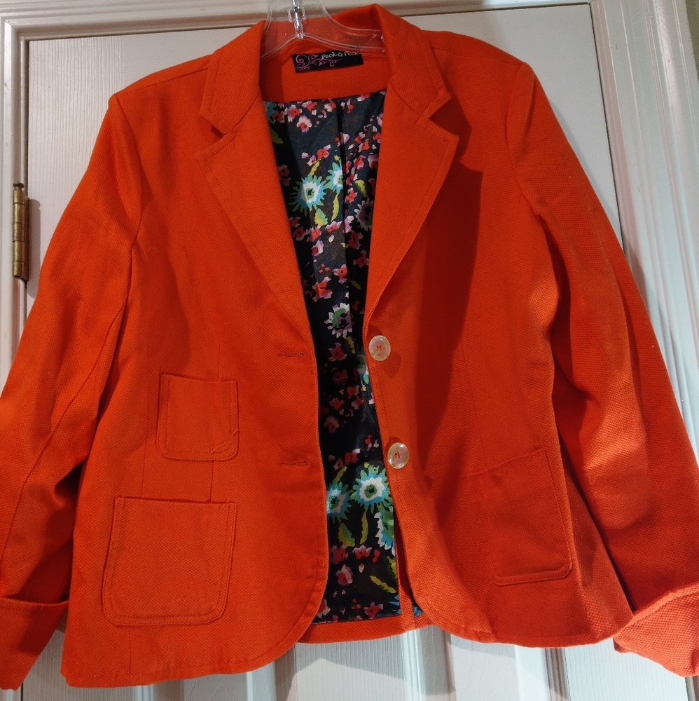 Peck & Peck Orange Blazer